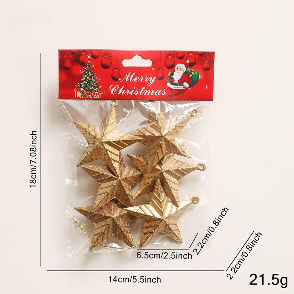 5 шт. Раскрашенная Рождественская Раскрашенная Сосновая Шишка 3/6 шт. Шары из Сосновых Шишек С Рождеством A золотой